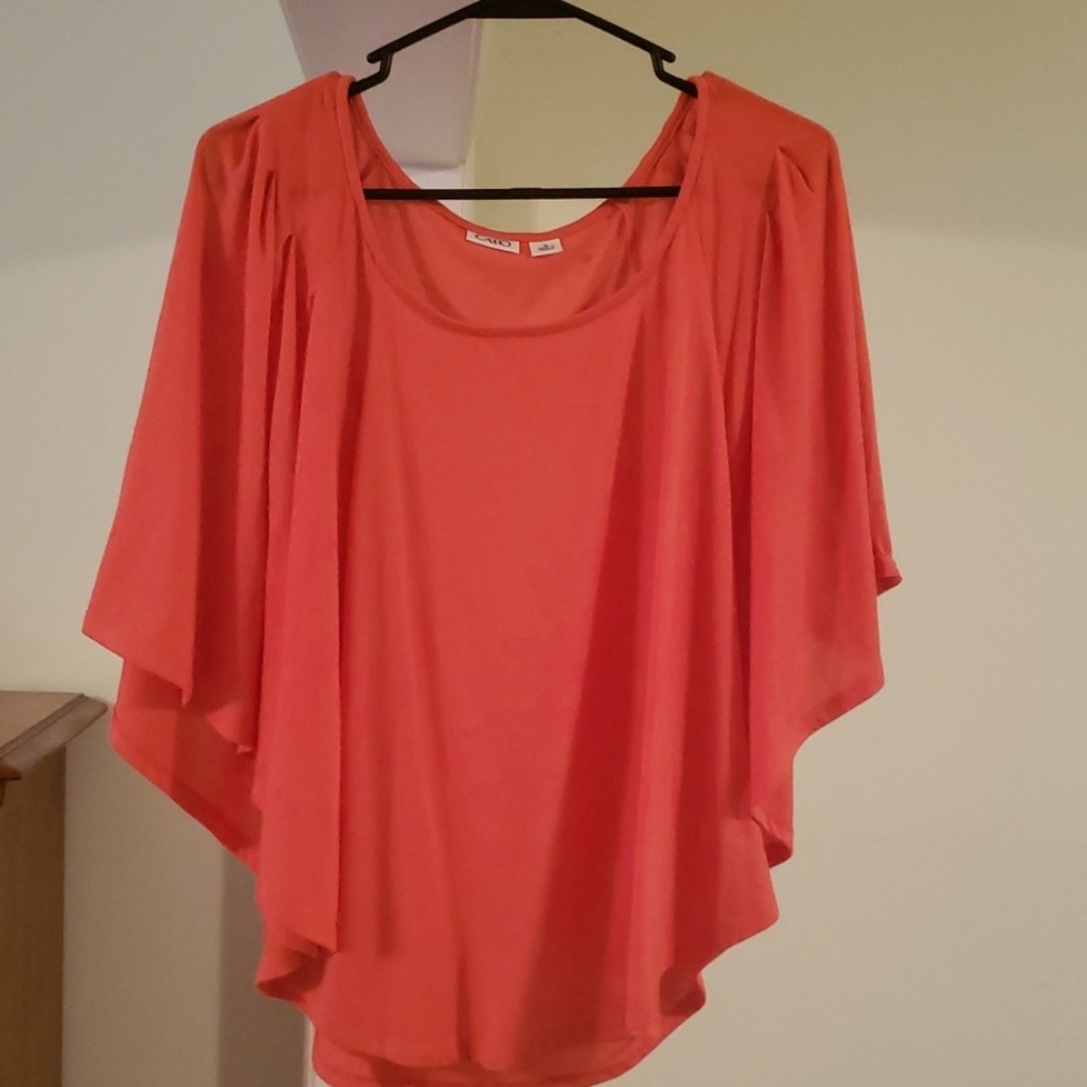 Orange loose fitting top